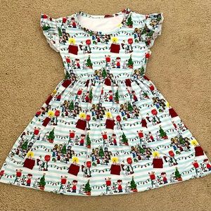 Sz 4 - Boutique Snoopy Peanuts Charlie Brown Christmas Dress